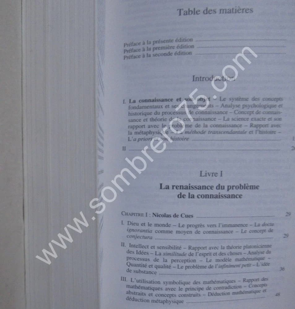 Ernst CASSIRER. Le Problème de la Connaissance dans la Philosophie et la Science des Temps Modernes. T. 1 - Image 4
