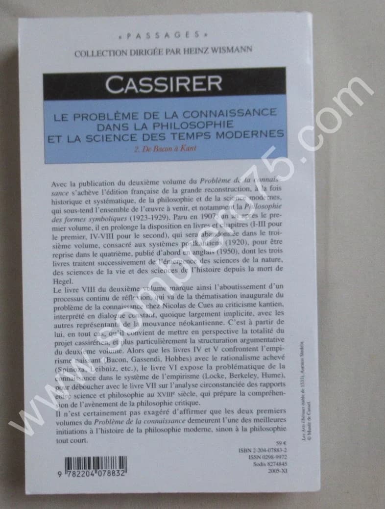 Ernst CASSIRER. Le Problème de la Connaissance dans la Philosophie et la Science des Temps Modernes. T. 2 - Image 5