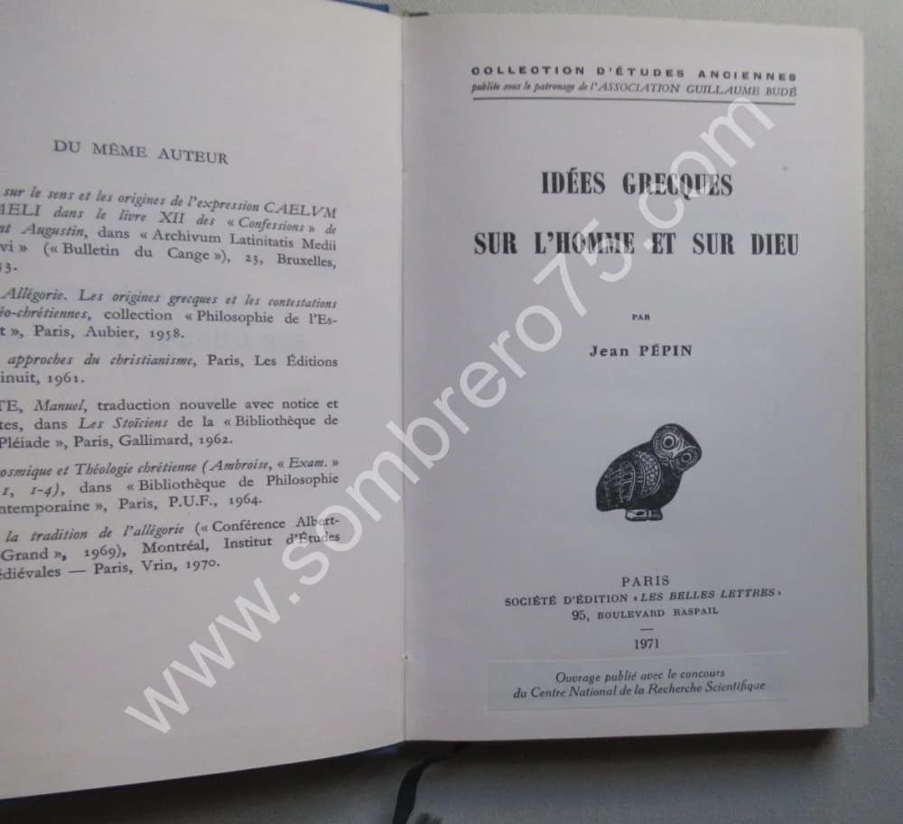 J. PEPIN. Idées Grecques sur l'Homme et sur Dieu - Image 5