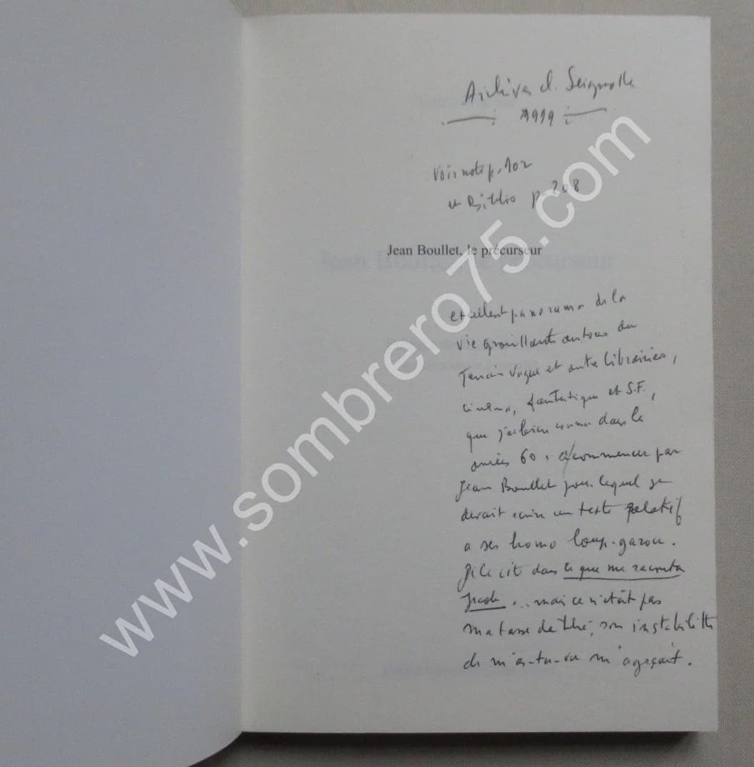 Jean BOULLET Le Précurseur - Notes Cl. SEIGNOLLE - Image 3