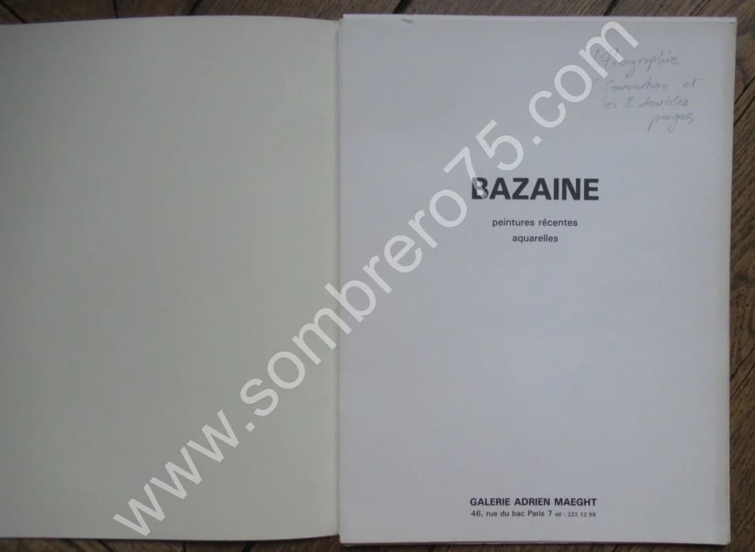 BAZAINE - Derrière le Miroir. Lithographies Originales 1984 - Image 2