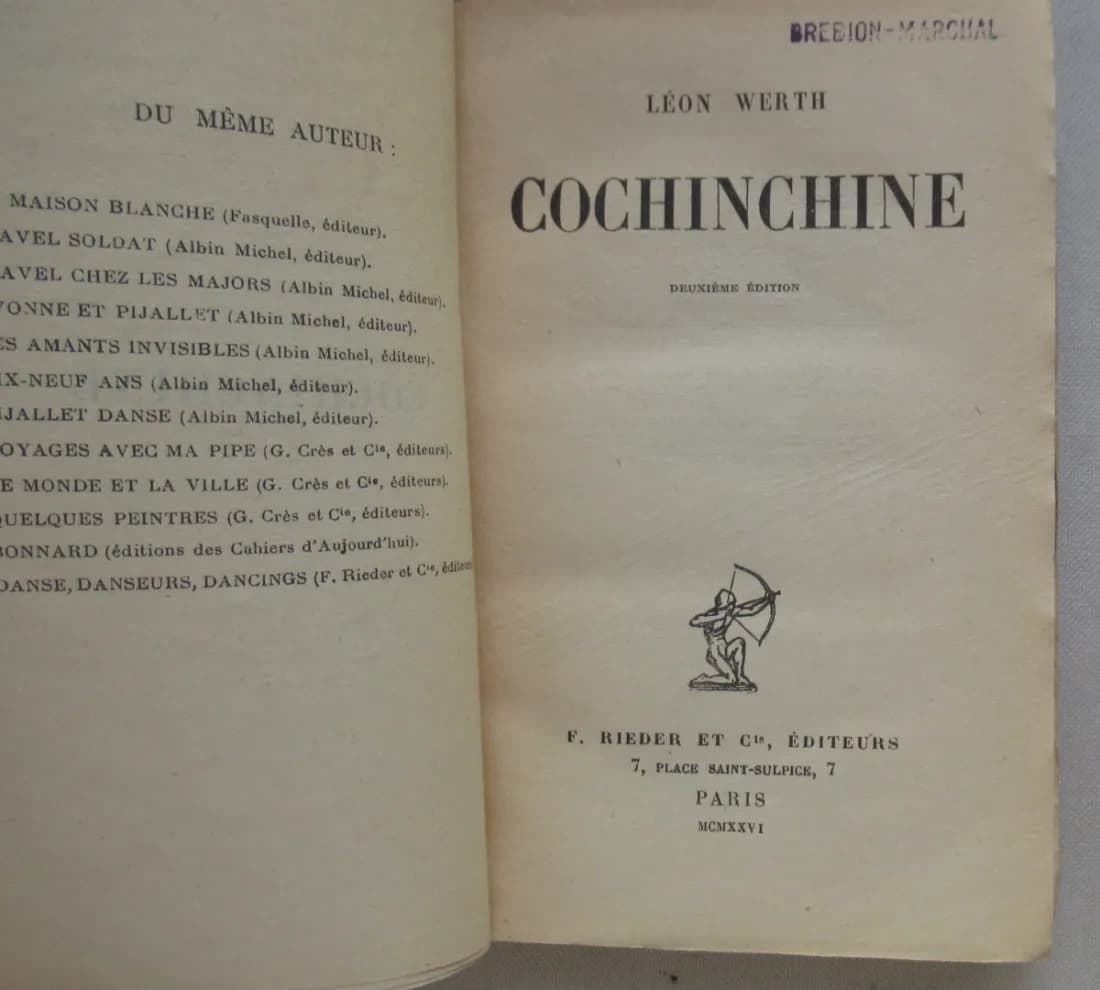 Cochinchine. Léon WERTH. 1926 - Indochine - Image 3