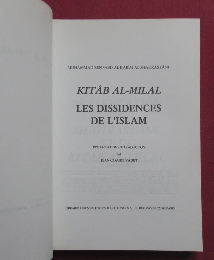 Les Dissidences de l'Islam. J Cl VADET - Image 3