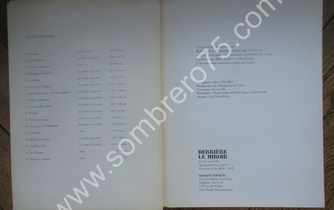 ADAMI - Derrière le Miroir N°239. 1980 - Image 7