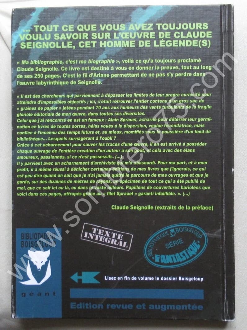 Etude Bibliographique de l'Oeuvre de Claude Seignolle 2012 - Image 9