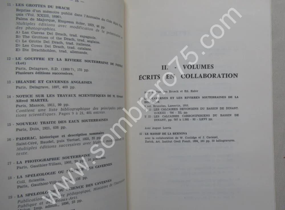 CHABERT C.,de COURVAL. E. A. MARTEL 1859-1938. Bibliographie - Image 5