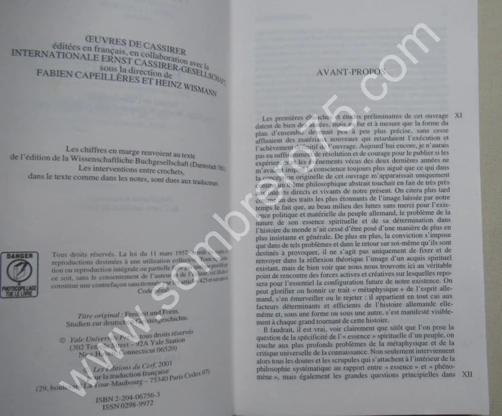 Ernst CASSIRER. Liberté et Forme. L'idée de la culture allemande - Image 4