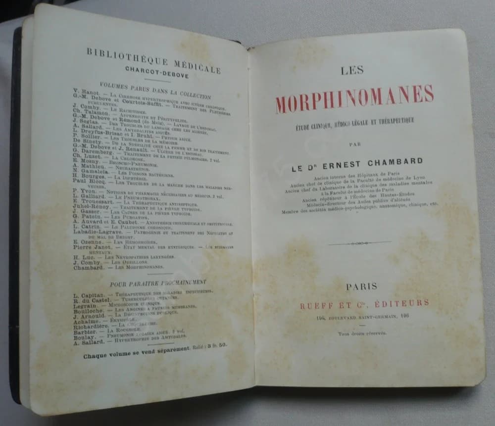 Les Morphinomanes : Étude Clinique, Médico-Légale et Thérapeutique (1893) - Image 3