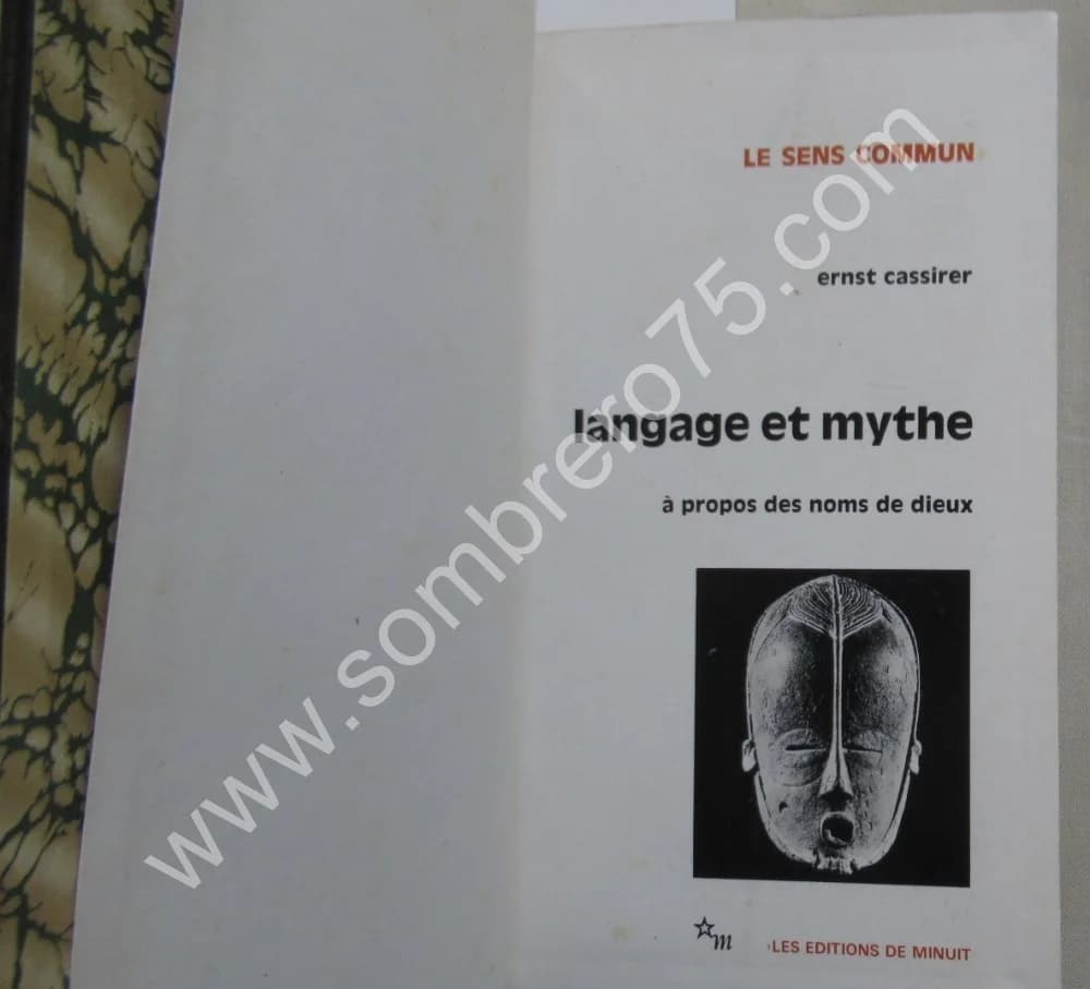 Ernst CASSIRER. 1/Langage et Mythe. 2/Essai sur l'Homme en 1 Volume - Image 2