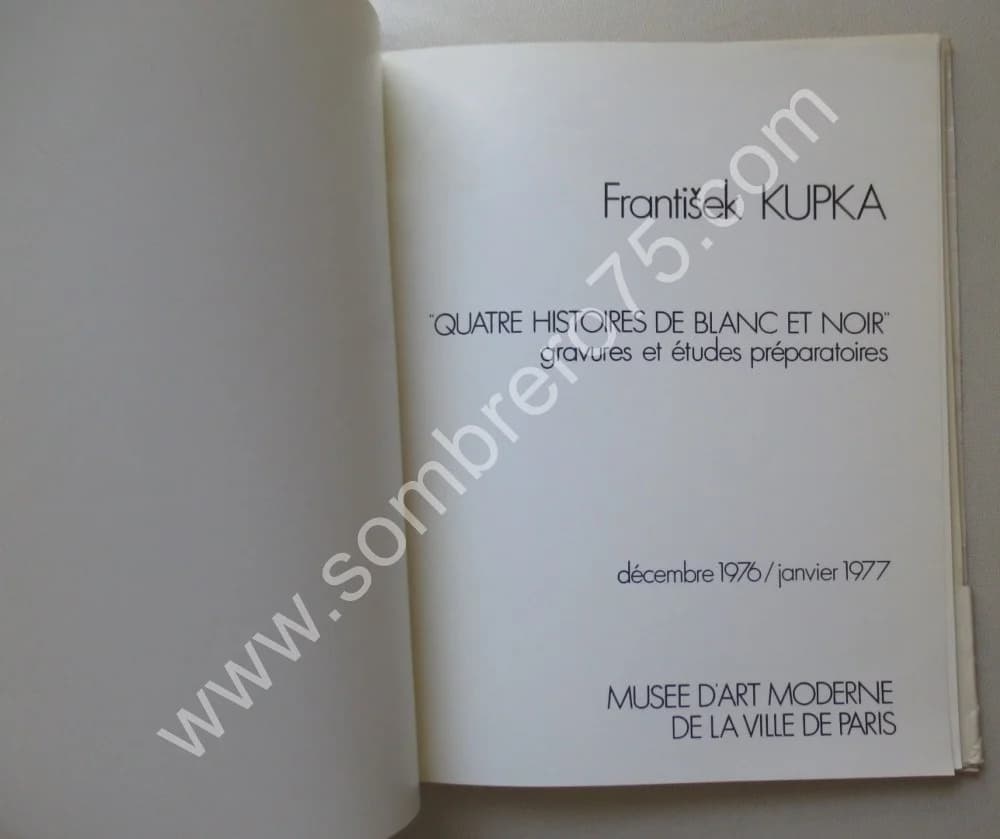 KUPKA. "Quatre Histoires de Blanc et Noir" 1976 - Image 2