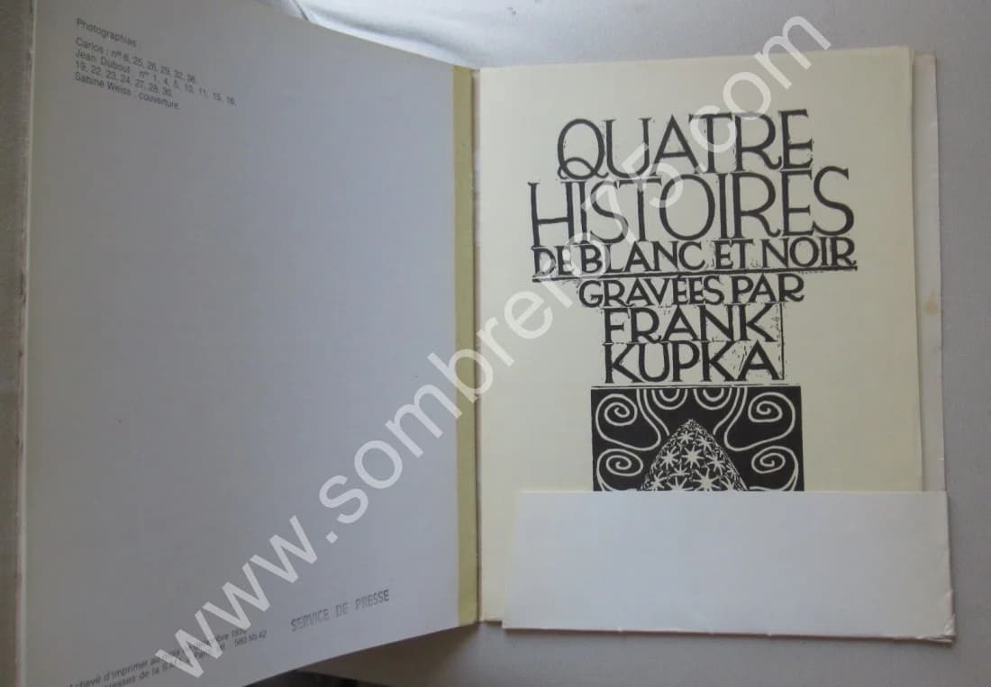 KUPKA. "Quatre Histoires de Blanc et Noir" 1976 - Image 3