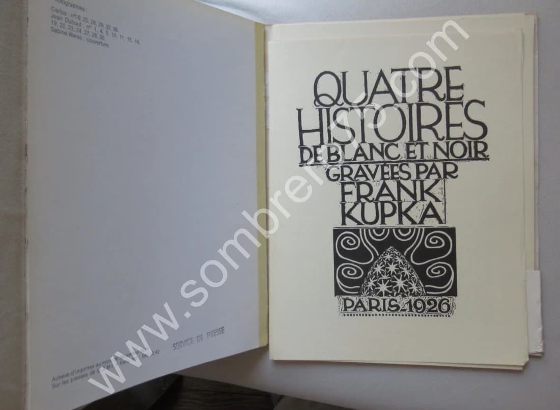 KUPKA. "Quatre Histoires de Blanc et Noir" 1976 - Image 4