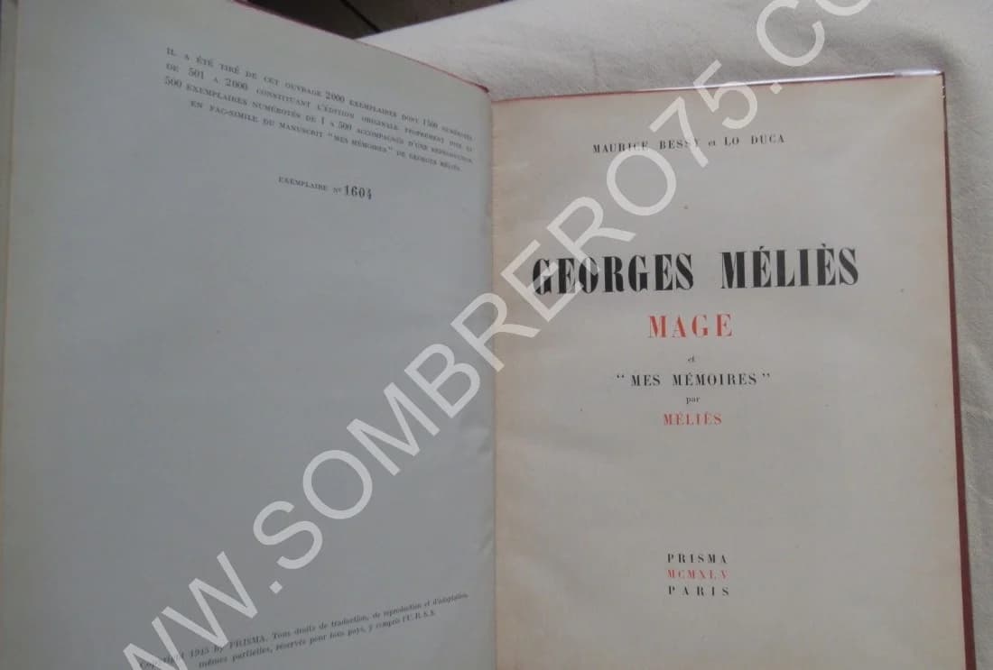 Georges Méliès Mage et "Mes Mémoires" par Méliès. 1945 - Image 3