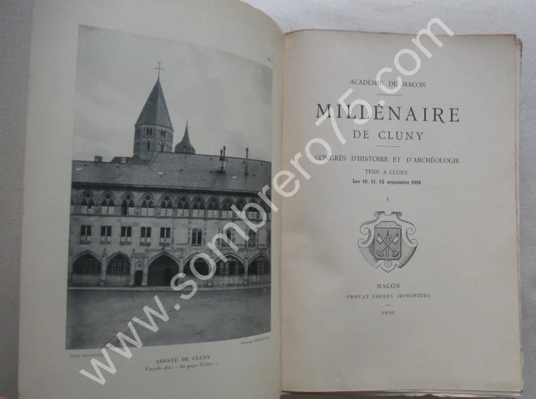 Millénaire de Cluny. Congrès d'Histoire et d'Archéologie - 2 Tomes - Image 3