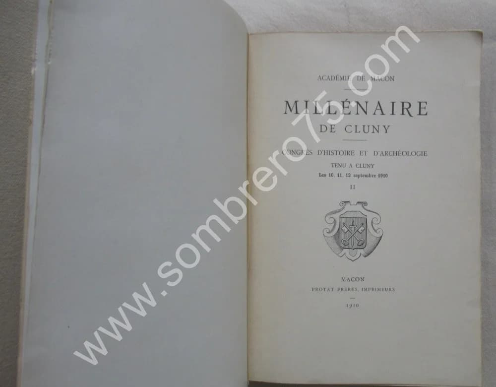 Millénaire de Cluny. Congrès d'Histoire et d'Archéologie - 2 Tomes - Image 7