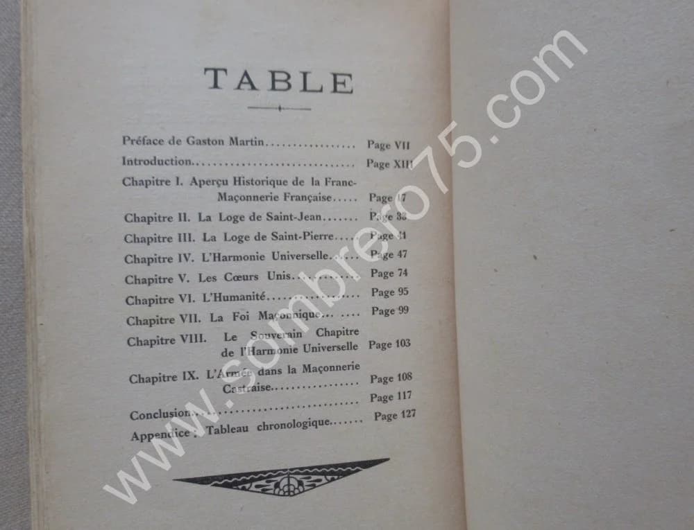 La Franc-Maçonnerie Castraise de 1744 à 1914. 1938. Georges ALQUIER - Image 5