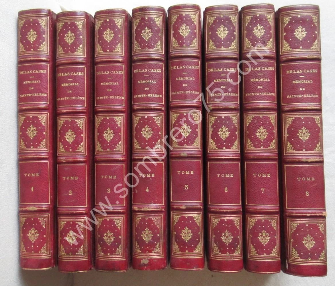 Comte de LAS CASES. Mémorial de Sainte Hélène 8 Tomes. 1823. Ed. Originale