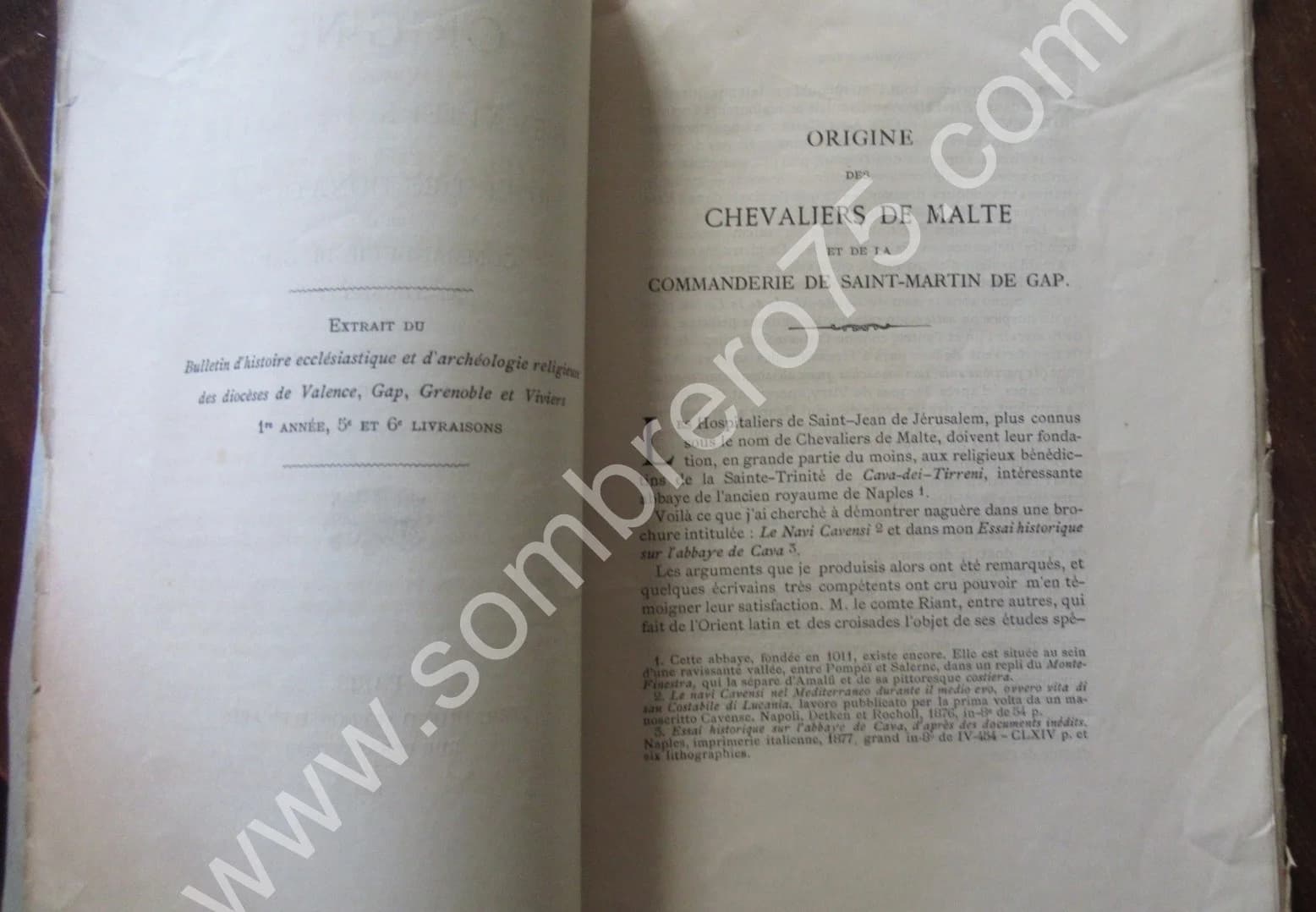 P. GUILLAUME. Origine des Chevaliers de Malte et Rôle des Donations. XI-XIIe - Image 4