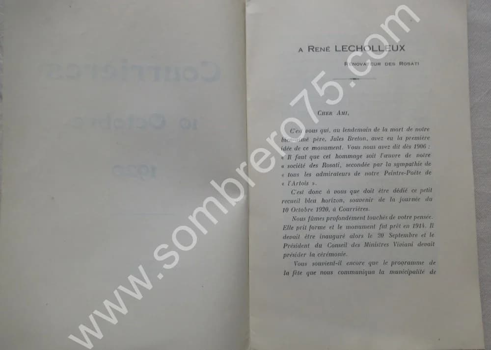 Courrières 10 Octobre 1920. Cérémonie - Discours - Image 3