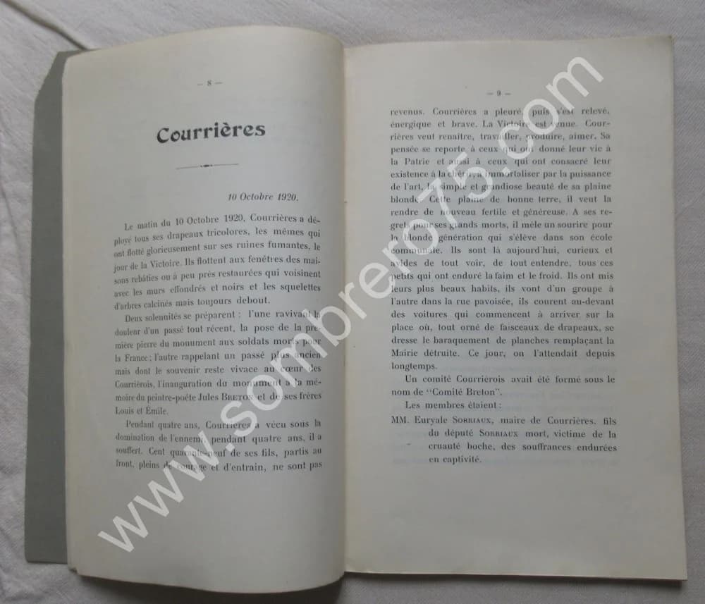 Courrières 10 Octobre 1920. Cérémonie - Discours - Image 4