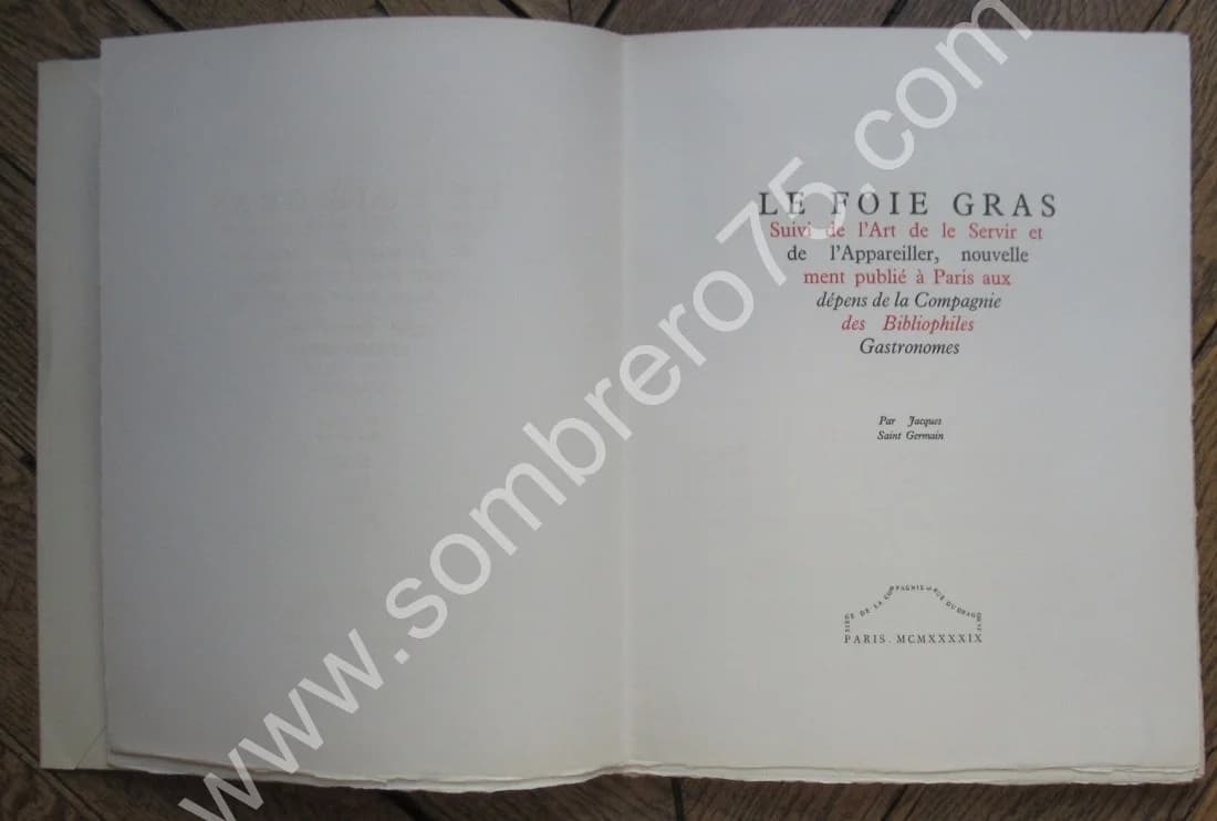 Le Foie Gras suivi de l'Art de le Servir..Jacques Saint Germain - Image 4