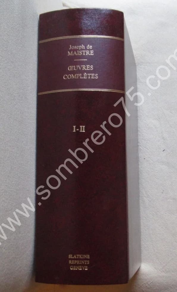 Joseph de Maistre. Oeuvres Complètes. 7 Tomes - Image 2