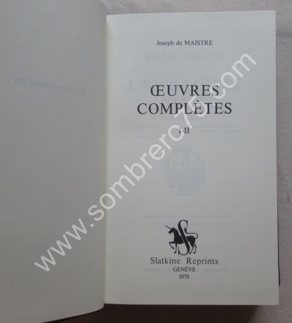 Joseph de Maistre. Oeuvres Complètes. 7 Tomes - Image 4