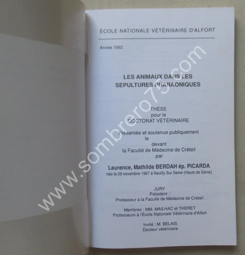 Les Animaux dans les Sépultures Pharaoniques. Thèse - Image 3