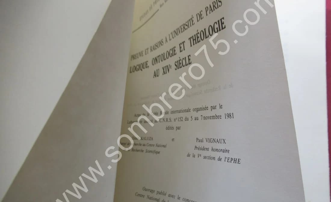 Logique Oncologie et Théologie au XIVe Siècle. Zénon KALUZA - Image 3