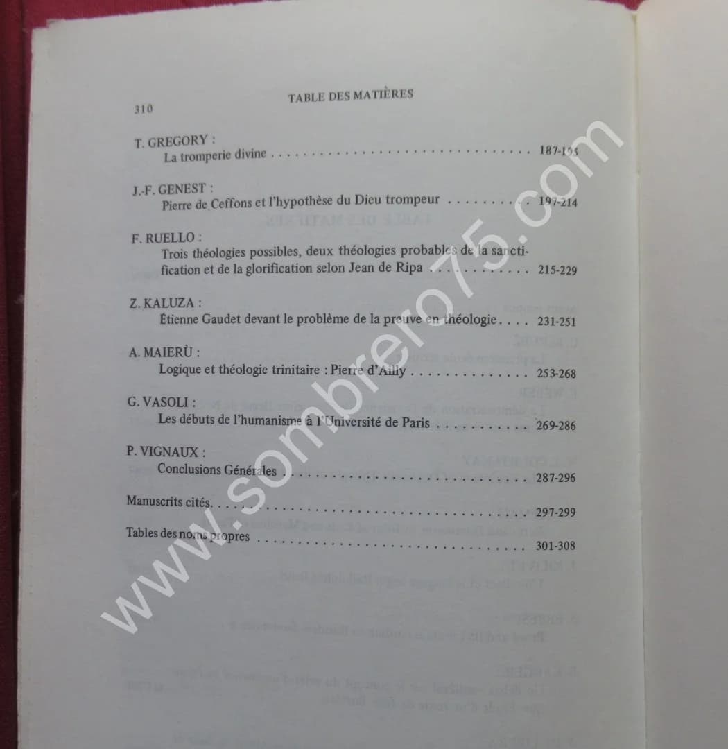 Logique Oncologie et Théologie au XIVe Siècle. Zénon KALUZA - Image 5