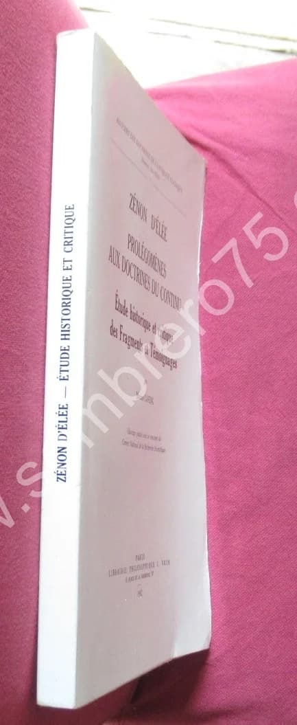 Etude Historique et critique des Fragments et Témoignages. ZENON D ELEE - Image 2
