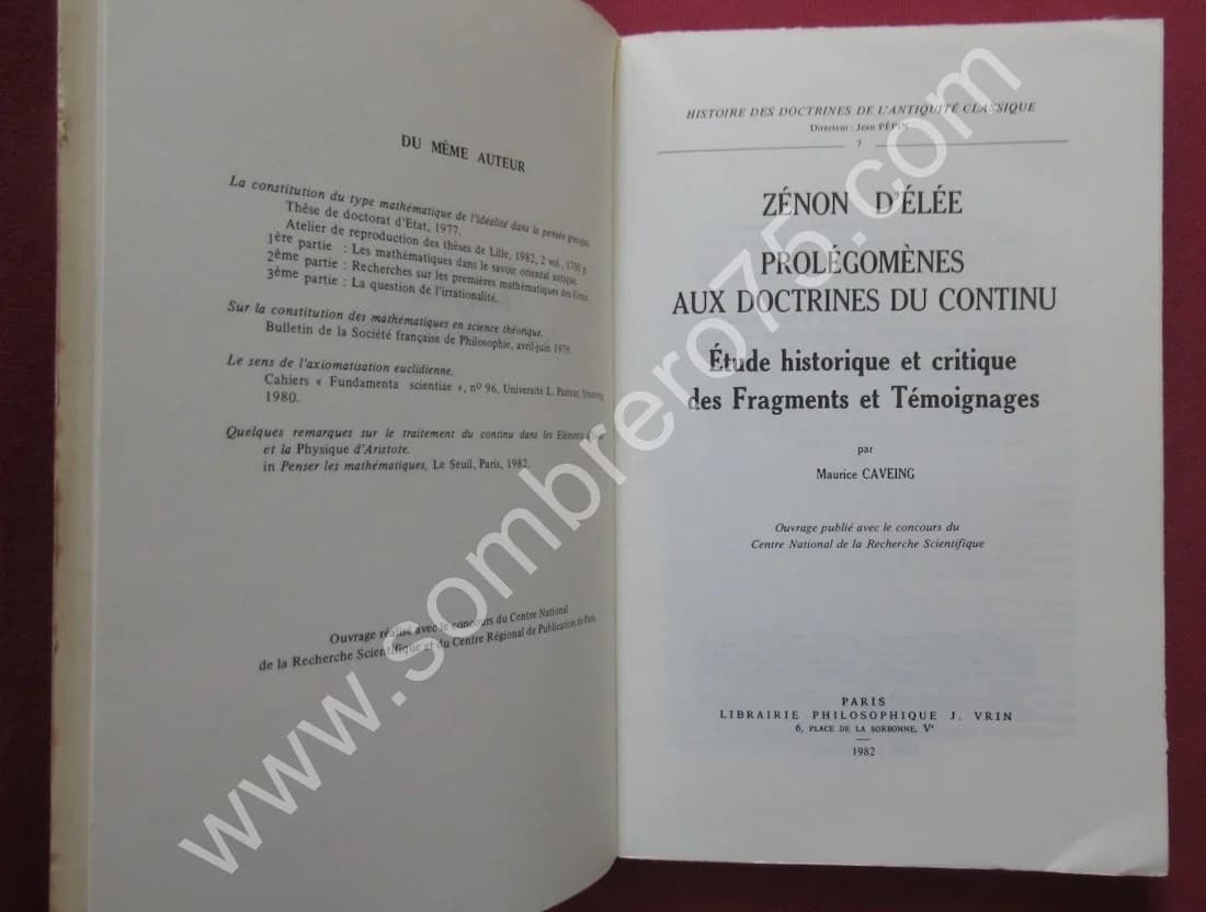 Etude Historique et critique des Fragments et Témoignages. ZENON D ELEE - Image 3