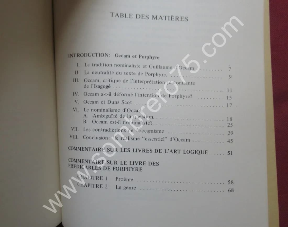 Commentaire sur le livre des Prédicables de Porphyre. Guillaume d'OCCAM - Image 4