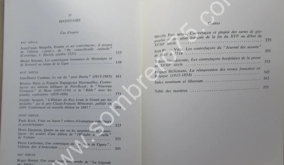 Les Presses Grises - La Contrefaçon du Livre (XVIe-XIXe Siècles) - Image 5