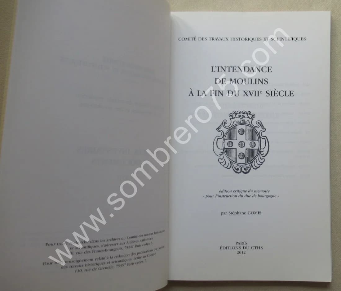 Stéphane GOMIS. L'Intendance de Moulins à la fin du XVIIe Siècle - Image 3