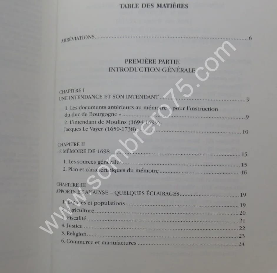 Stéphane GOMIS. L'Intendance de Moulins à la fin du XVIIe Siècle - Image 4