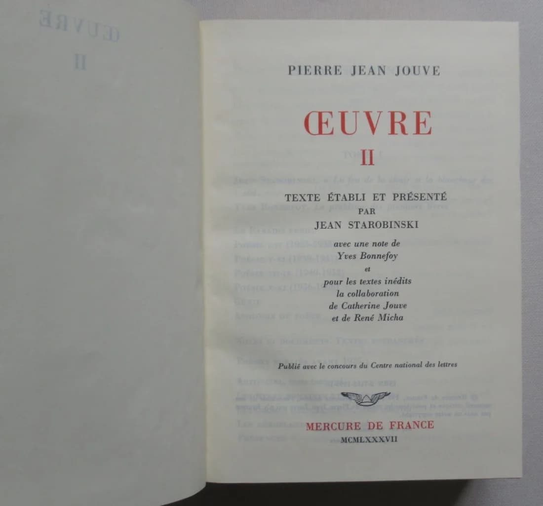 Œuvre - 2 volumes. Pierre Jean JOUVE - Image 5