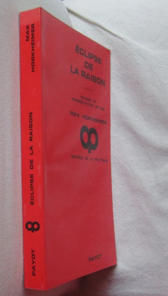 Eclipse de la raison. HORKHEIMER Max - Image 2