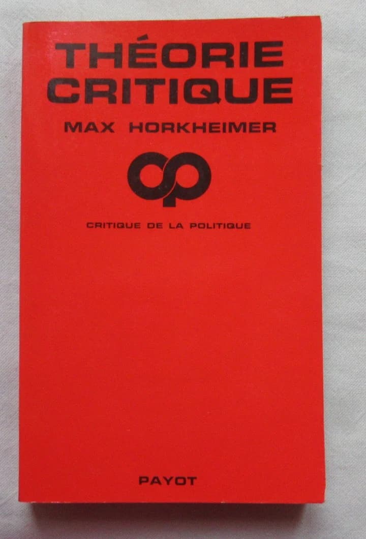 Max HORKHEIMER. Théorie Critique