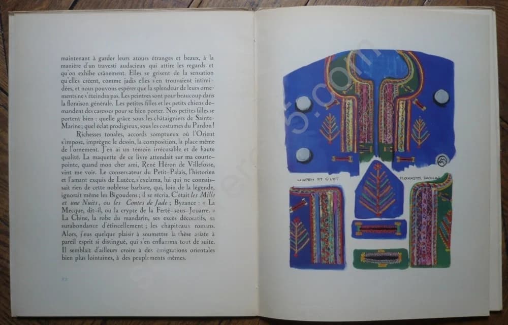 Broderies en Bretagne chez les Bigoudens Illustré par Mathurin Méheut. Jean de La Varende - Image 6