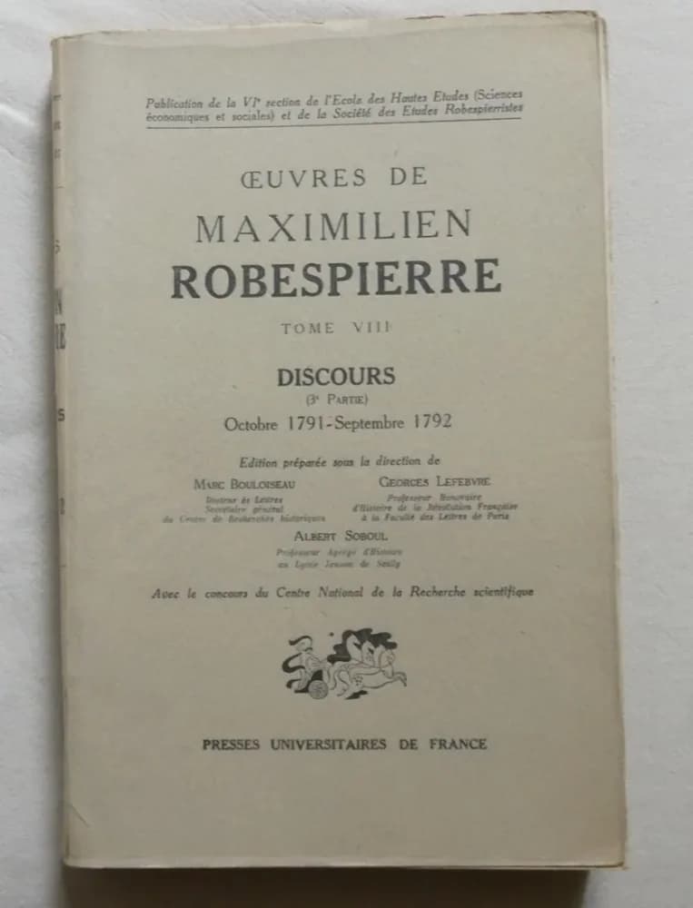 Oeuvres de Maximilien Robespierre Tome VIII Discours 3e partie