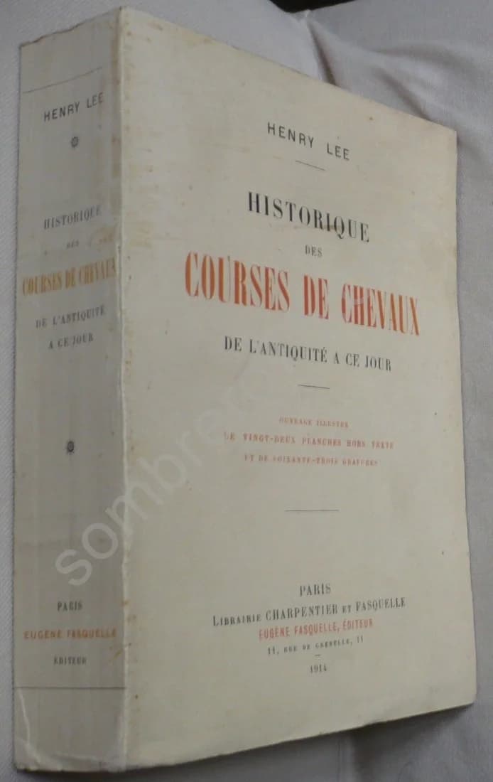 Historique des Courses de Chevaux de l'Antiquité à ce jour. 1914 - Image 2