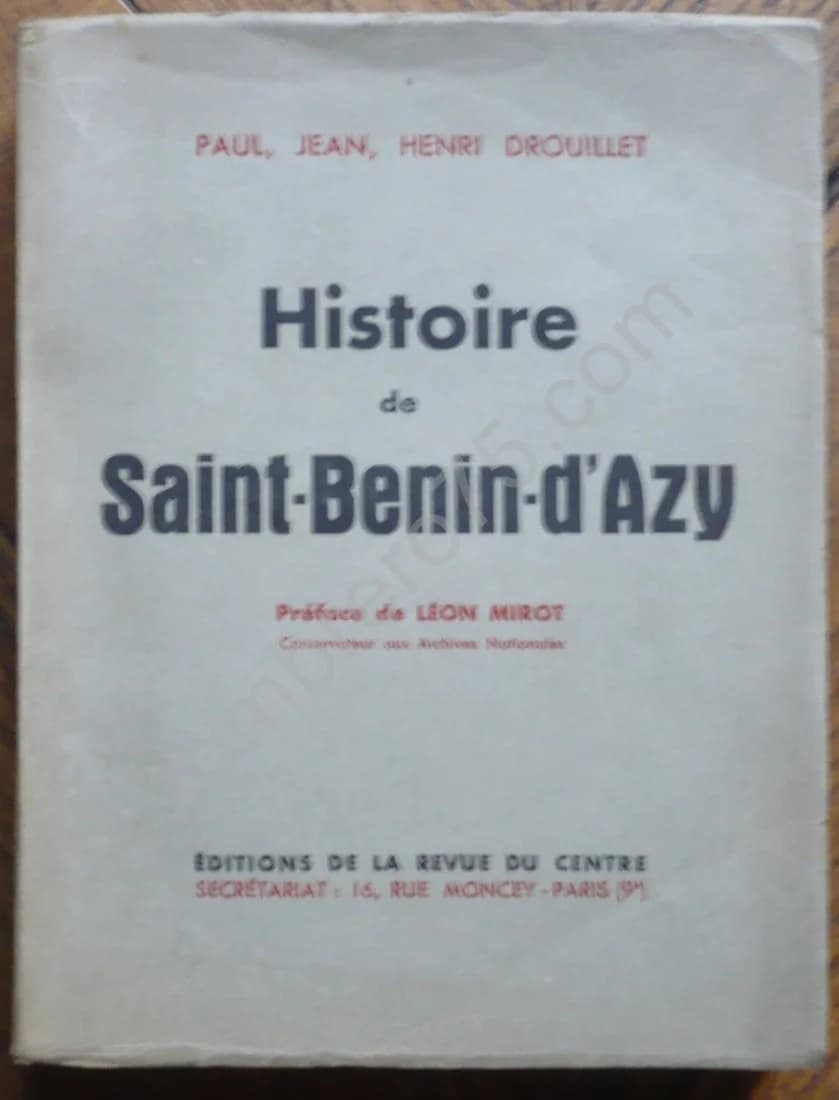 Histoire de Saint Benin d'Azy - 1936