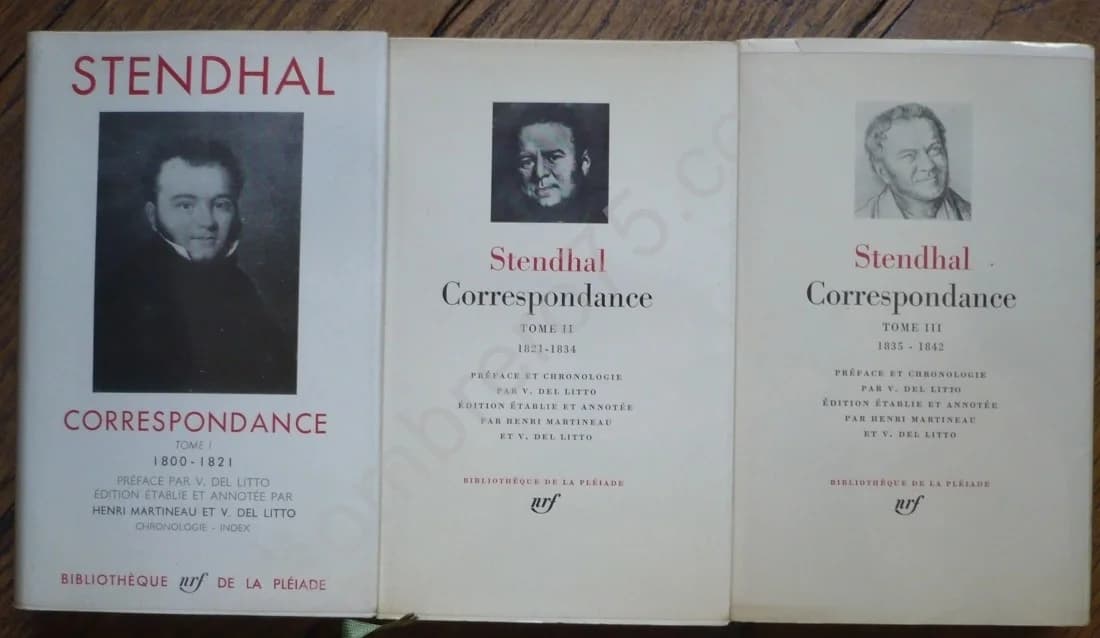 STENDHAL - Correspondance en 3 volumes
