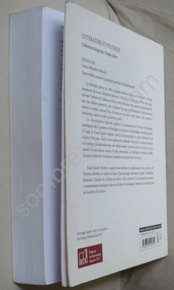 Louis Sébastien Mercier Néologie . Jean Claude Bonnet - Image 3
