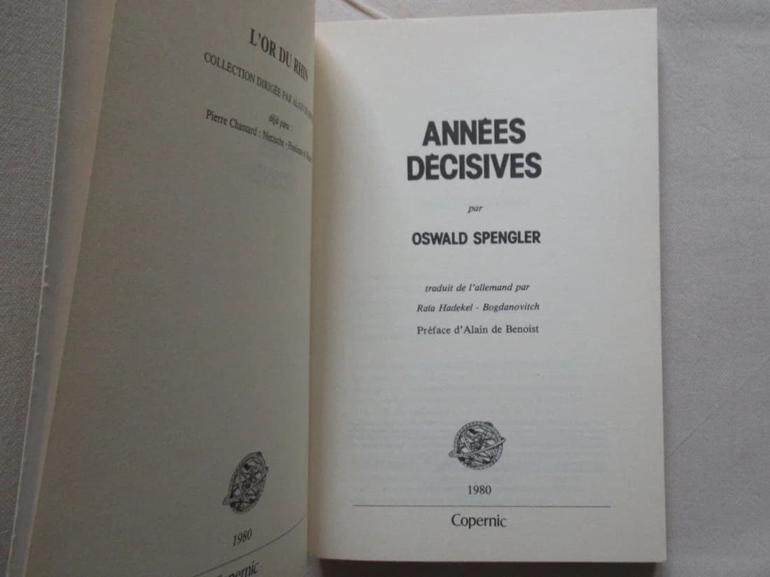 Années Décisives. Oswald SPENGLER - Image 3