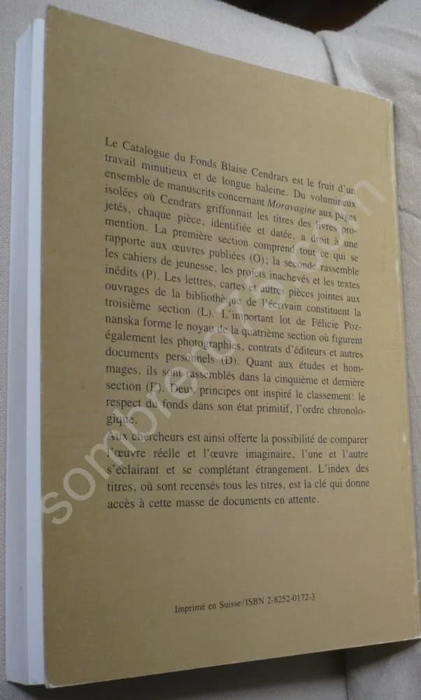 Cahiers Blaise Cendrars N°1. Catalogue du Fonds Blaise Cendrars - Image 2