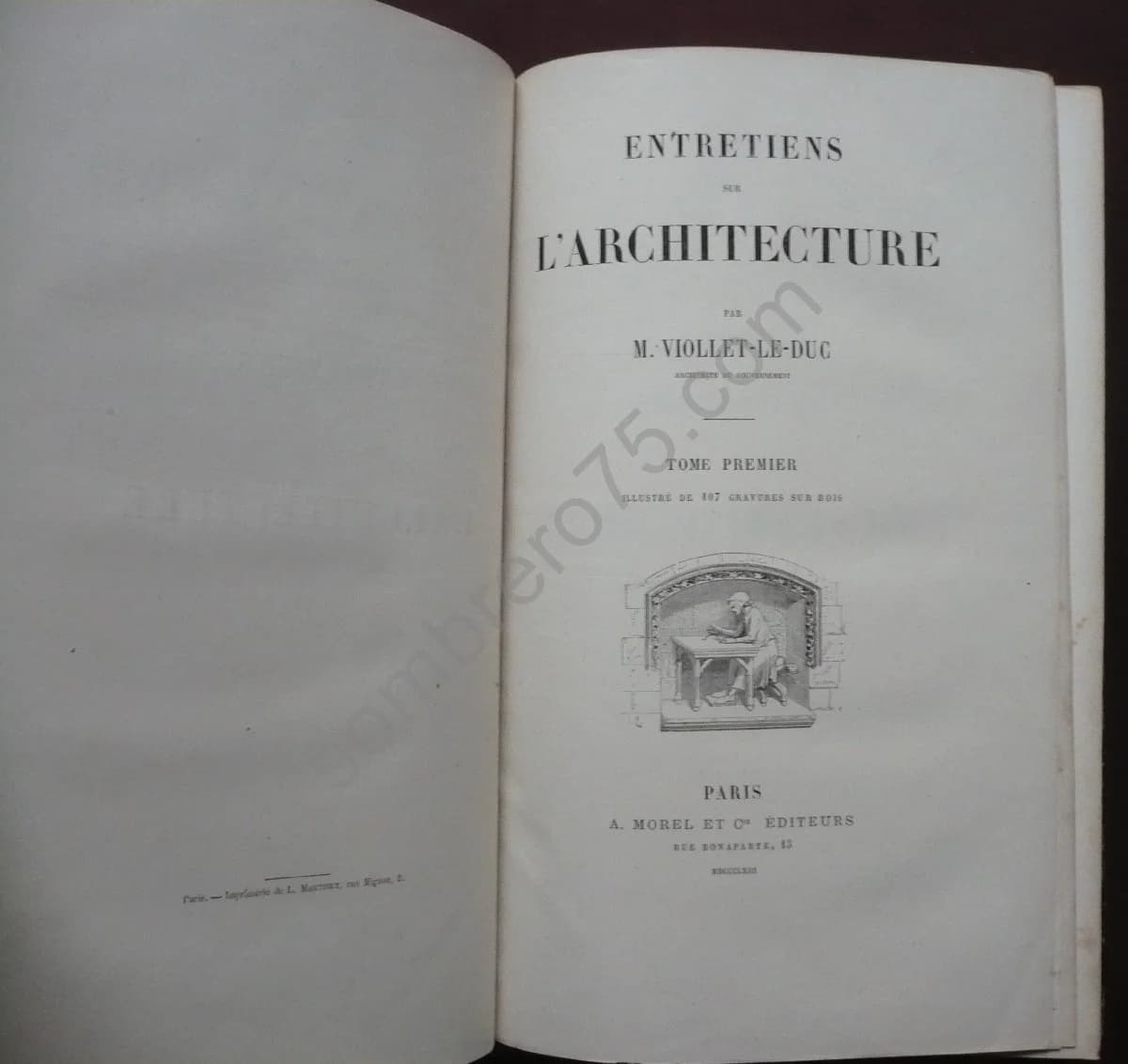 Entretiens sur l'Architecture 3 Volumes 1863. Viollet le Duc - Image 3