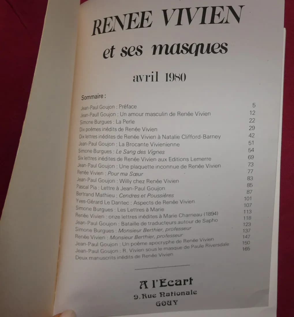 Renée VIVIEN et ses Masques. A l'Ecart N°2 - Image 4