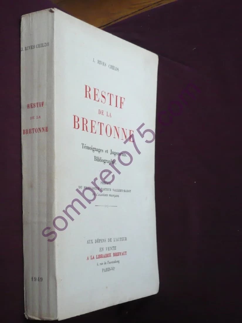 Restif de La Bretonne Témoignages et Jugements. Bibliographie - Image 2